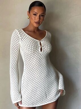 Meshki Kayleigh crochet coverup